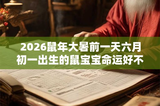 2026鼠年大暑前一天六月初一出生的鼠宝宝命运好不好？