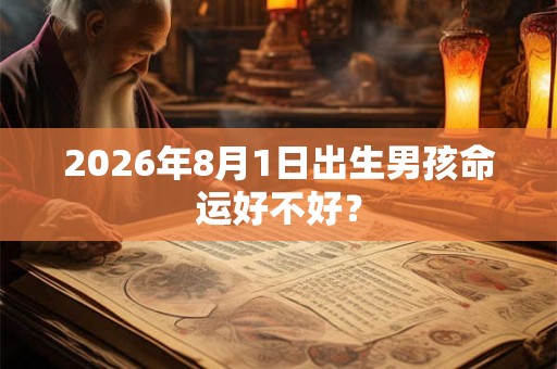 2026年8月1日出生男孩命运好不好？