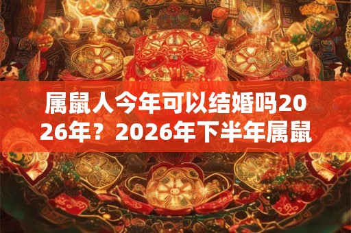 属鼠人今年可以结婚吗2026年？2026年下半年属鼠结婚吉日