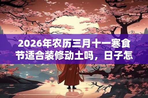 2026年农历三月十一寒食节适合装修动土吗，日子怎么样？