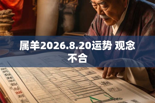 属羊2026.8.20运势 观念不合