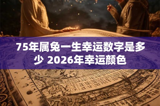 75年属兔一生幸运数字是多少 2026年幸运颜色
