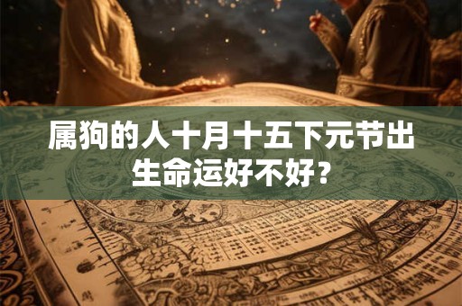 属狗的人十月十五下元节出生命运好不好？
