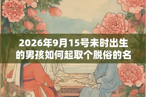2026年9月15号未时出生的男孩如何起取个脱俗的名字