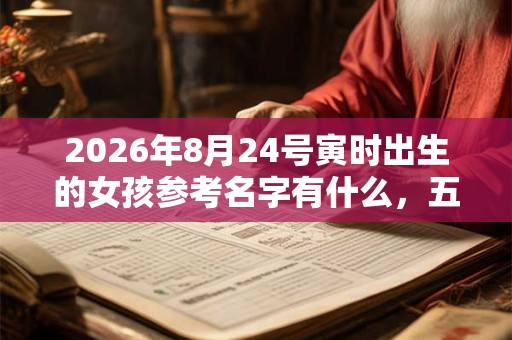 2026年8月24号寅时出生的女孩参考名字有什么，五行属什么