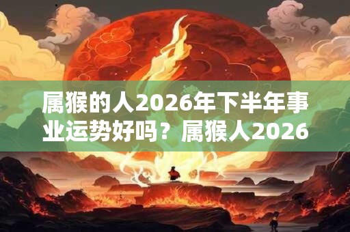属猴的人2026年下半年事业运势好吗？属猴人2026年运势如何？