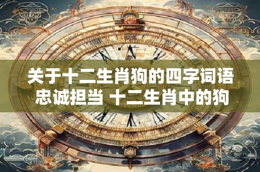 关于十二生肖狗的四字词语 忠诚担当 十二生肖中的狗狗传奇