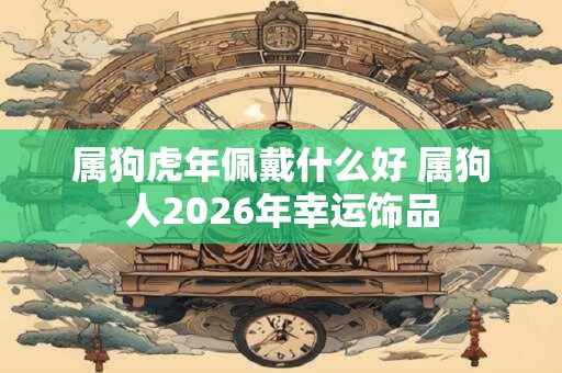 属狗虎年佩戴什么好 属狗人2026年幸运饰品