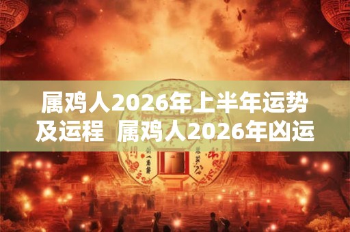 属鸡人2026年上半年运势及运程  属鸡人2026年凶运详解！