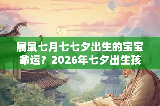 属鼠七月七七夕出生的宝宝命运？2026年七夕出生孩子什么命？