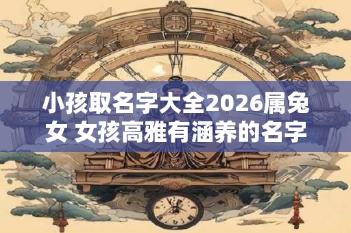 小孩取名字大全2026属兔女 女孩高雅有涵养的名字