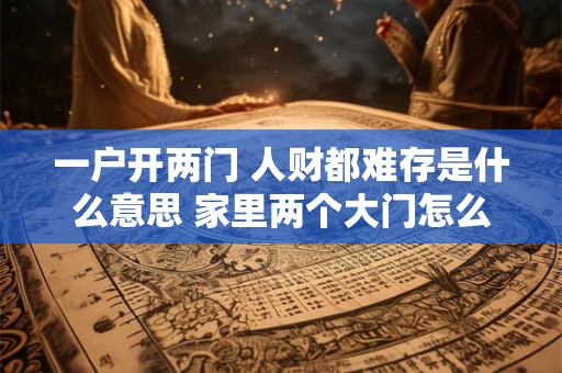 一户开两门 人财都难存是什么意思 家里两个大门怎么化解