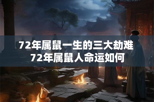 72年属鼠一生的三大劫难 72年属鼠人命运如何
