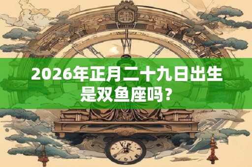 2026年正月二十九日出生是双鱼座吗？