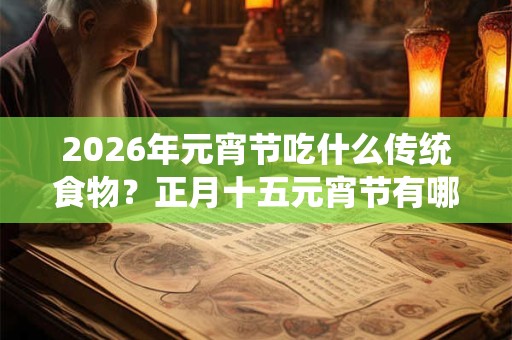 2026年元宵节吃什么传统食物？正月十五元宵节有哪些注意事项
