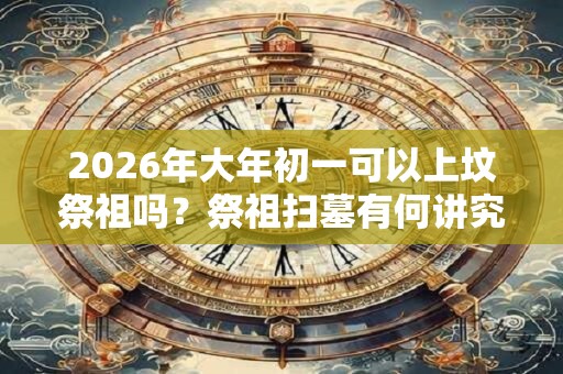 2026年大年初一可以上坟祭祖吗？祭祖扫墓有何讲究？