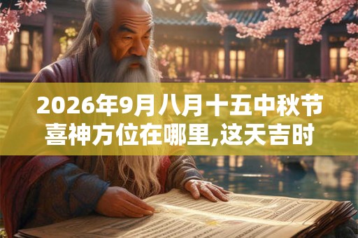 2026年9月八月十五中秋节喜神方位在哪里,这天吉时有哪些？