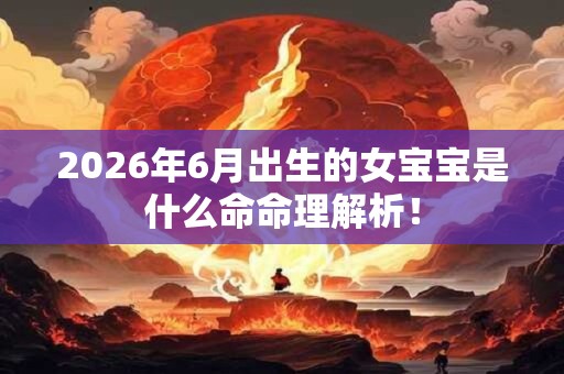 2026年6月出生的女宝宝是什么命命理解析！