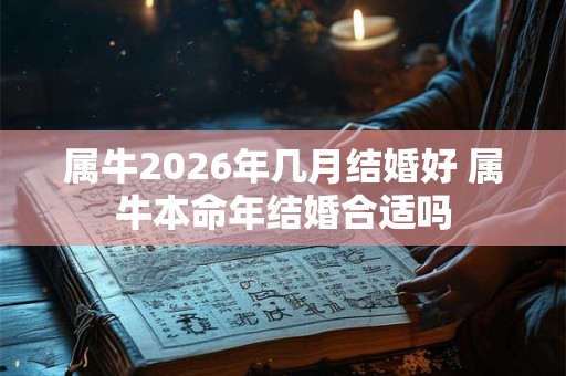 属牛2026年几月结婚好 属牛本命年结婚合适吗