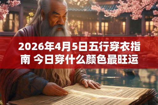2026年4月5日五行穿衣指南 今日穿什么颜色最旺运