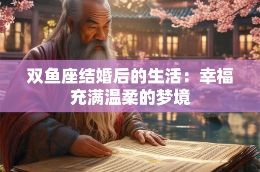 双鱼座结婚后的生活：幸福充满温柔的梦境