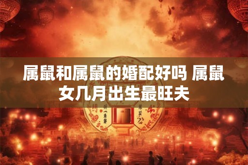 属鼠和属鼠的婚配好吗 属鼠女几月出生最旺夫