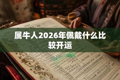 属牛人2026年佩戴什么比较开运