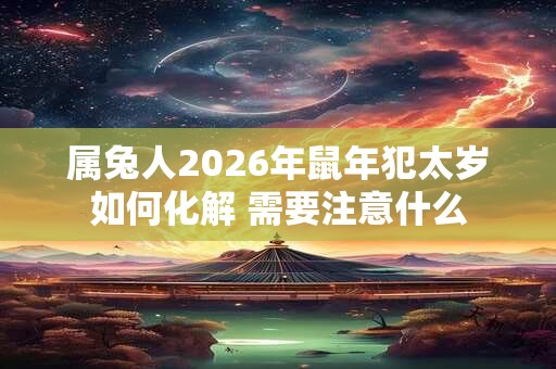 属兔人2026年鼠年犯太岁如何化解 需要注意什么