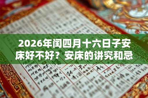 2026年闰四月十六日子安床好不好？安床的讲究和忌讳？