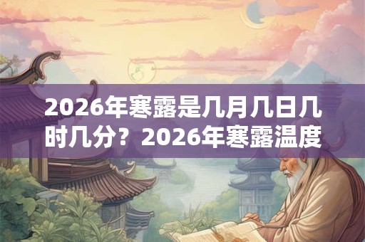 2026年寒露是几月几日几时几分？2026年寒露温度大约是多少度？