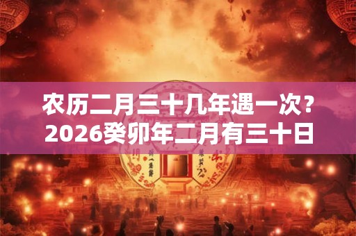 农历二月三十几年遇一次？2026癸卯年二月有三十日吗
