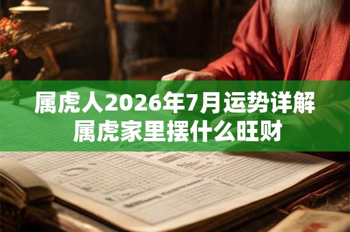 属虎人2026年7月运势详解 属虎家里摆什么旺财