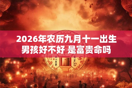 2026年农历九月十一出生男孩好不好 是富贵命吗 2026年农历九月十一出生男孩好不好 是富贵命吗