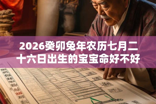 2026癸卯兔年农历七月二十六日出生的宝宝命好不好