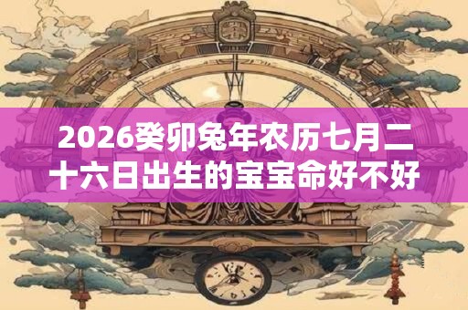 2026癸卯兔年农历七月二十六日出生的宝宝命好不好