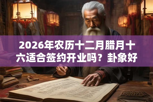 2026年农历十二月腊月十六适合签约开业吗？卦象好吗？
