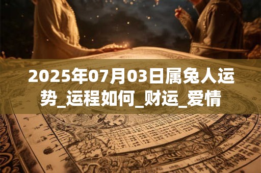 2025年07月03日属兔人运势_运程如何_财运_爱情 2025年07月03日属兔人运势_运程如何_财运_爱情