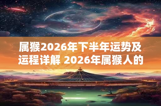 属猴2026年下半年运势及运程详解 2026年属猴人的全年每月运势 属猴2026年下半年运势及运程详解 2026年属猴人的全年每月运势