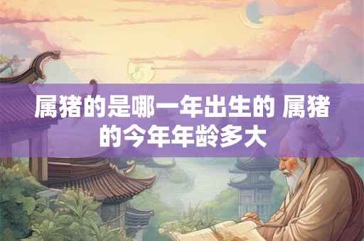 属猪的是哪一年出生的 属猪的今年年龄多大