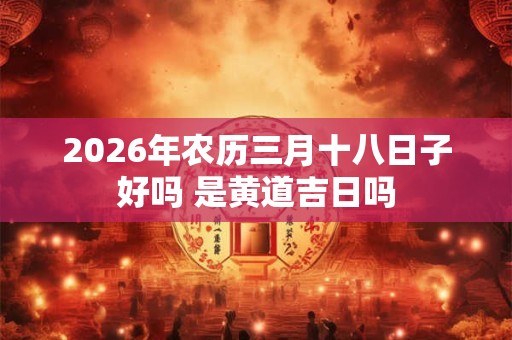 2026年农历三月十八日子好吗 是黄道吉日吗