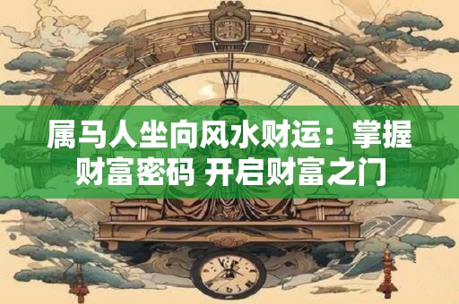 属马人坐向风水财运：掌握财富密码 开启财富之门