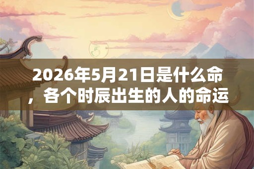 2026年5月21日是什么命，各个时辰出生的人的命运