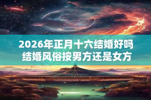 2026年正月十六结婚好吗 结婚风俗按男方还是女方