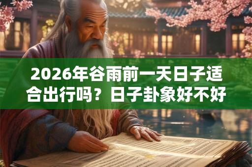 2026年谷雨前一天日子适合出行吗？日子卦象好不好？