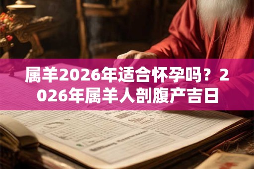 属羊2026年适合怀孕吗？2026年属羊人剖腹产吉日