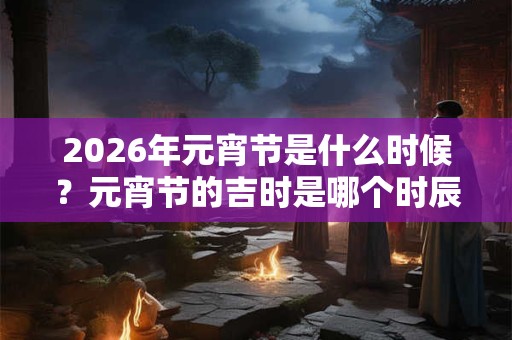 2026年元宵节是什么时候？元宵节的吉时是哪个时辰？