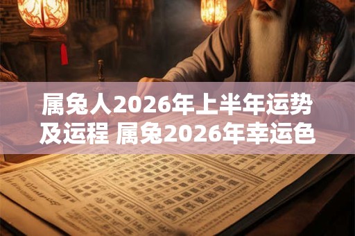属兔人2026年上半年运势及运程 属兔2026年幸运色