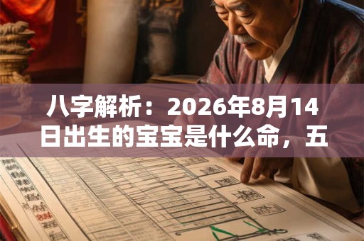八字解析：2026年8月14日出生的宝宝是什么命，五行缺什么