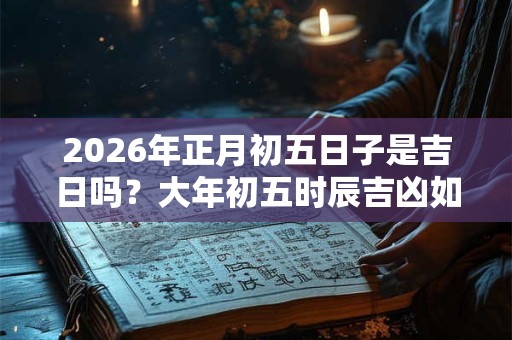 2026年正月初五日子是吉日吗？大年初五时辰吉凶如何？