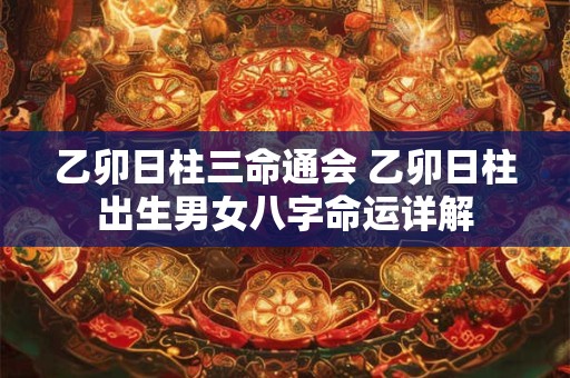 乙卯日柱三命通会 乙卯日柱出生男女八字命运详解